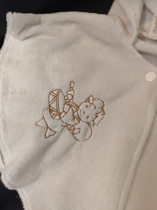 Cape baptême ange musicien 