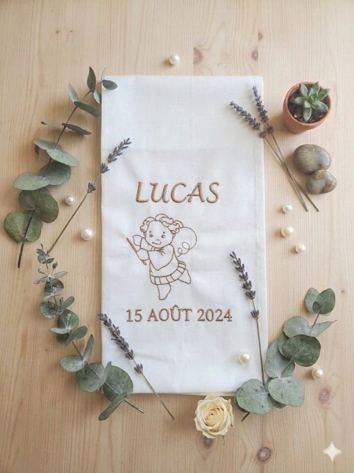 Écharpe avec des motifs,des anges musiciens