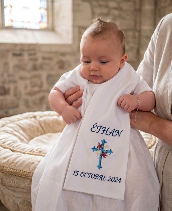 Écharpe croix bleue