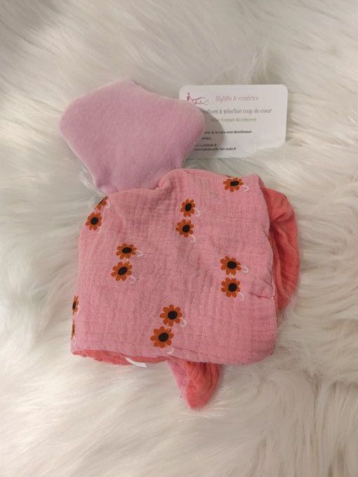 Doudou carré fleurs